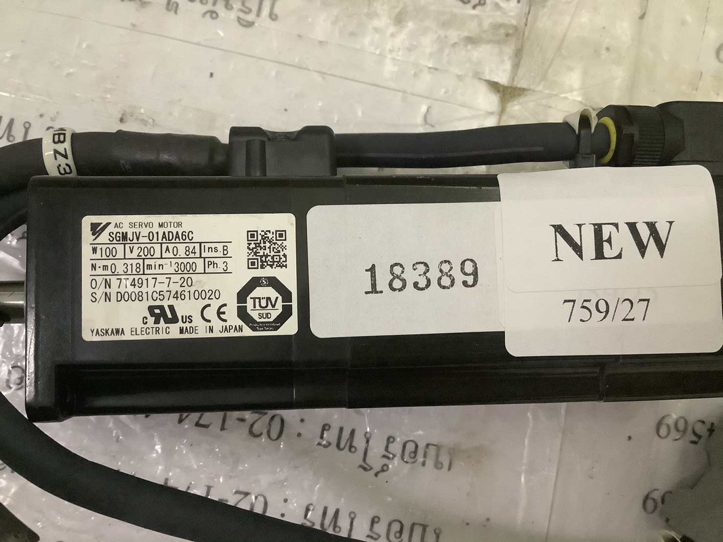 ขาย SGMJV-01ADA6C MOTOR "YASKAWA"