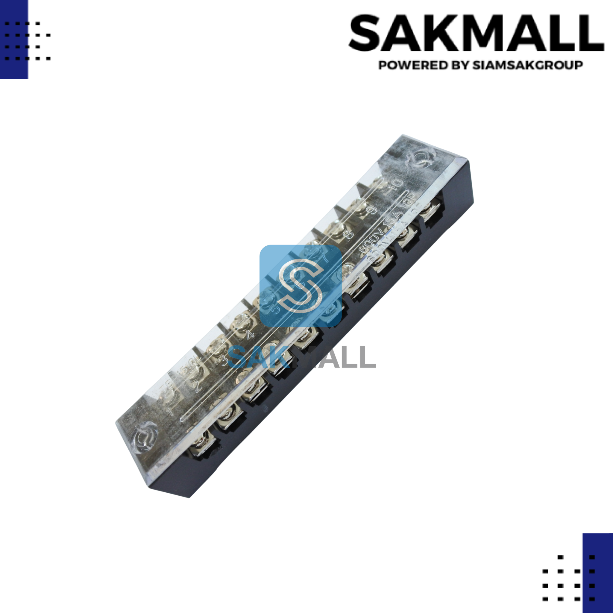 หลักไฟ TB-1510 (15A-600v.) (22x106)