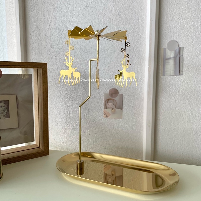 [พร้อมส่ง] Jnihouse : Rotating Candle Holder ถาดหมุนเทียน