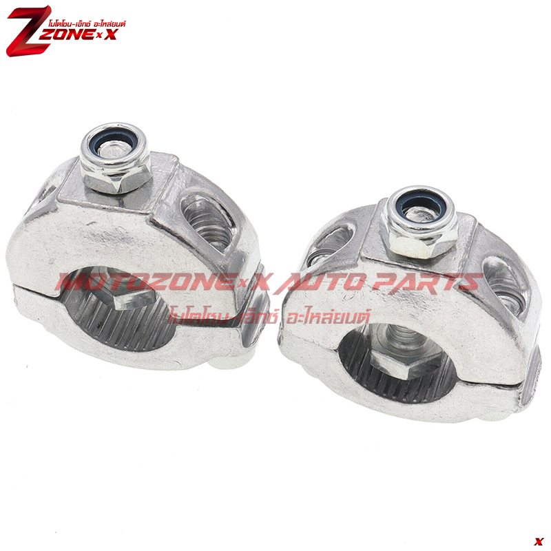 ตุ๊กตาแฮนด์ Pair Handlebar Clamps (with bolts) 47cc & 49cc pullstart air cooled mini dirt bikes MOTOZONE-X(โมโตโซน-เอ็กซ์) อะไหล่ Part