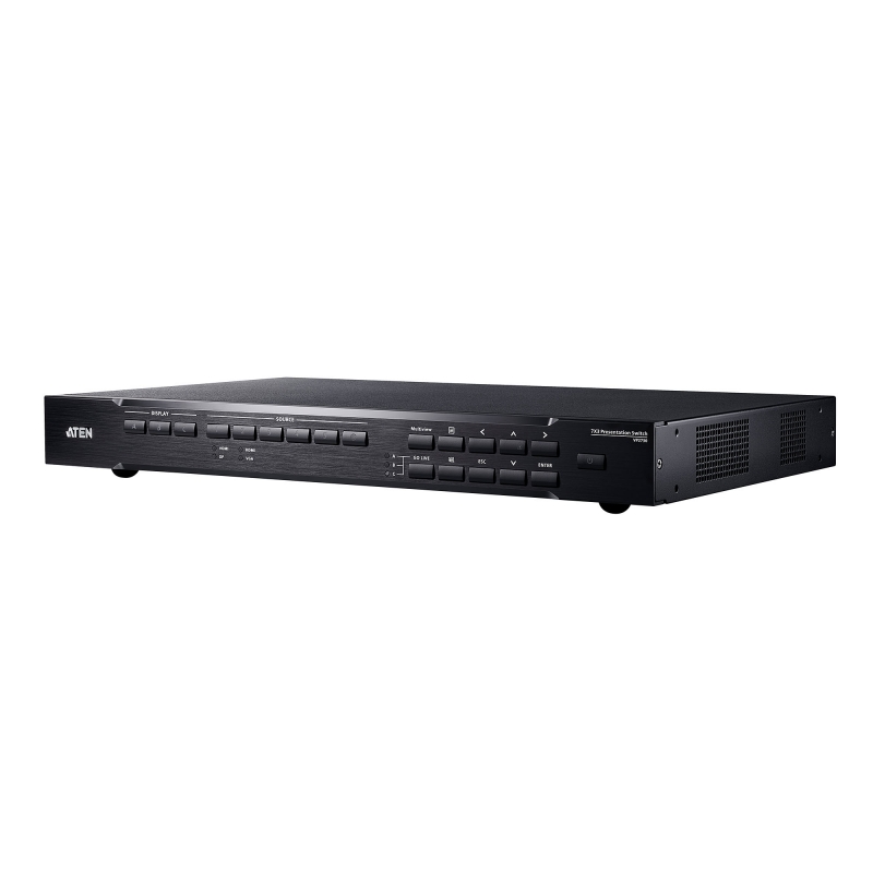 Aten VP2730 7 X 3 SEAMLESS PRESENTATION MATRIX SWITCH WITH SCALER, STREAMING, AUDIO MIXER, AND HDBASET
