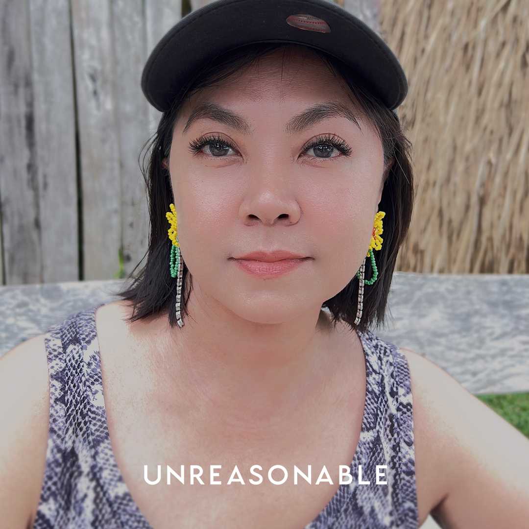 ต่างหูดอกไม้ สีเหลือง เพชร CZ ต่างหูคลิป ต่างหูก้านเงินแท้ น้ำหนักเบา UA0808-02 Unreasonable Accessories