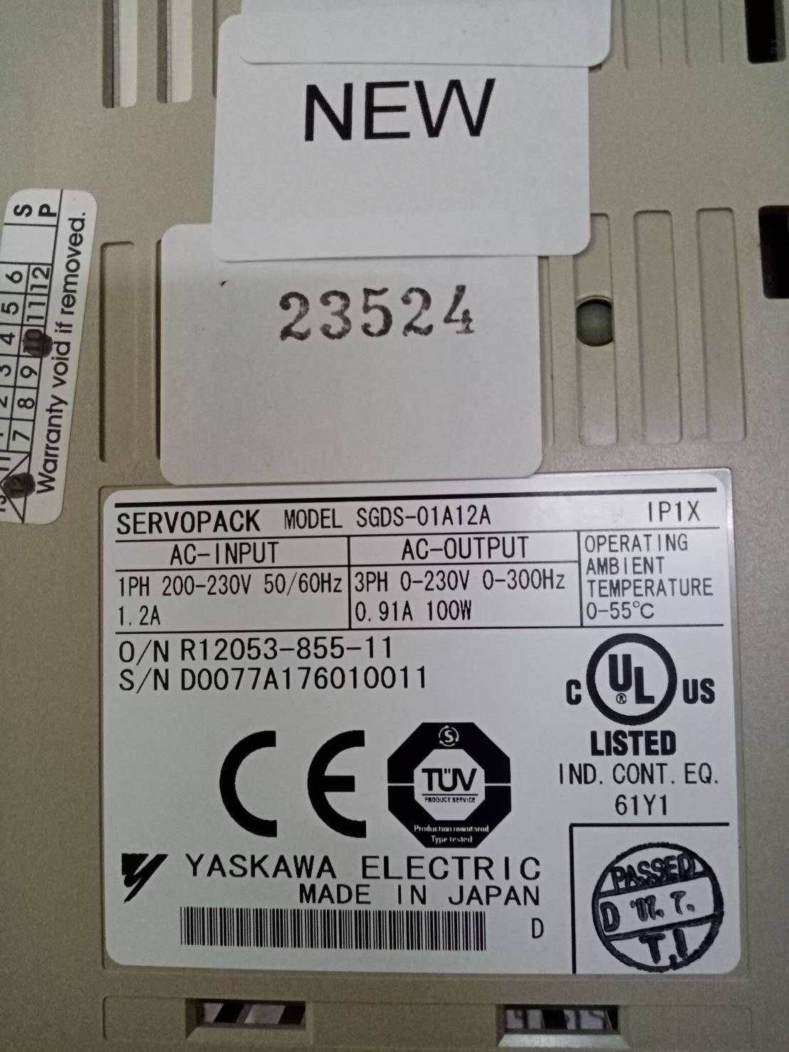 SGDS-01A12A DRIVE "YASKAWA"