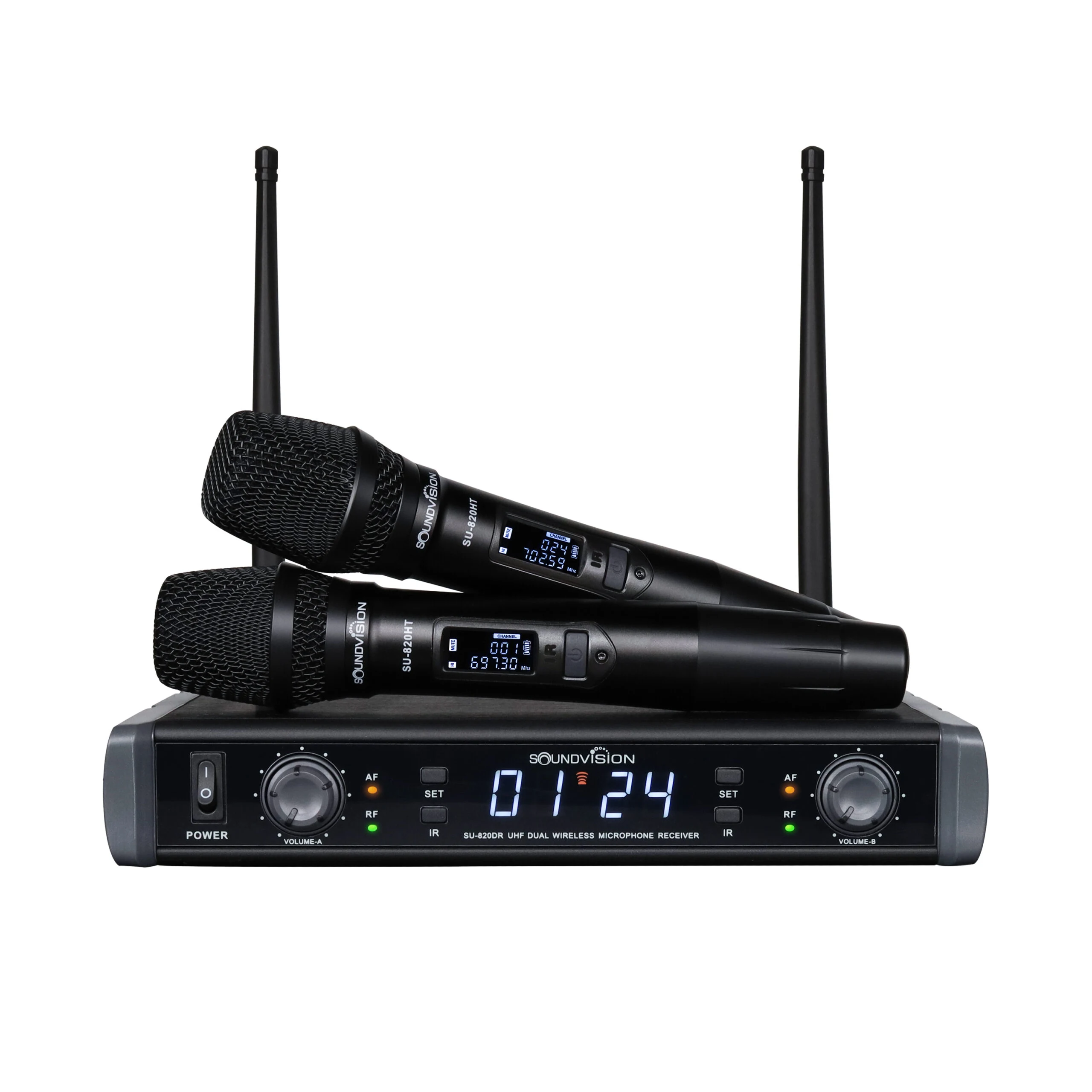 SOUNDVISION SU-820D/HT ไมค์ลอย มือถือคู่ ย่าน UHF คลื่นความถี่ 697.3 – 702.7 MHz