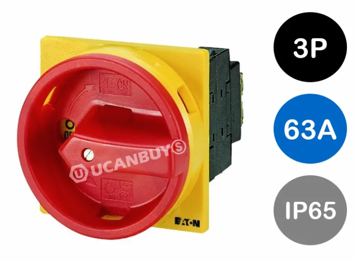 สวิตช์ตัดวงจรไฟ แบบบิดเปิด-ปิด มาพร้อมกล่อง3P / Main disconnect switch P3-63