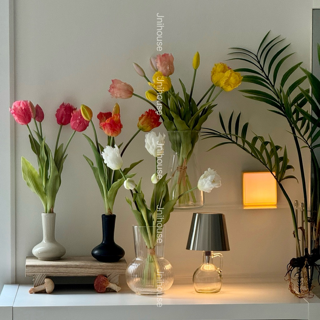 [พร้อมส่ง] Jnihouse : ทิวลิปขอบหยัก ทิวลิปปลอม Tulip (ไม่รวมแจกัน)