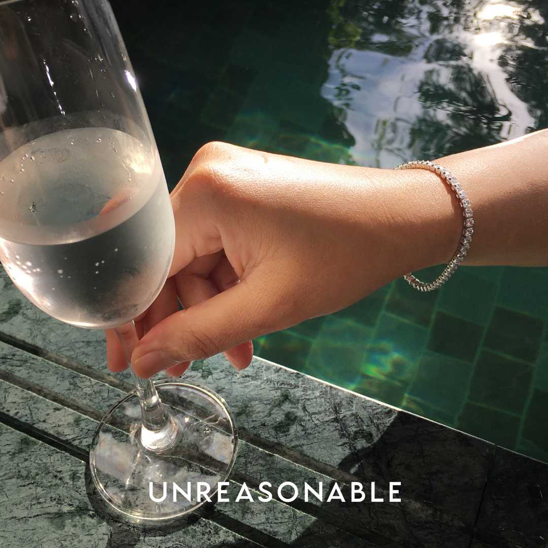 สร้อยข้อมือ เพชร CZ สีเงิน UA0774-01 Unreasonable Accessories