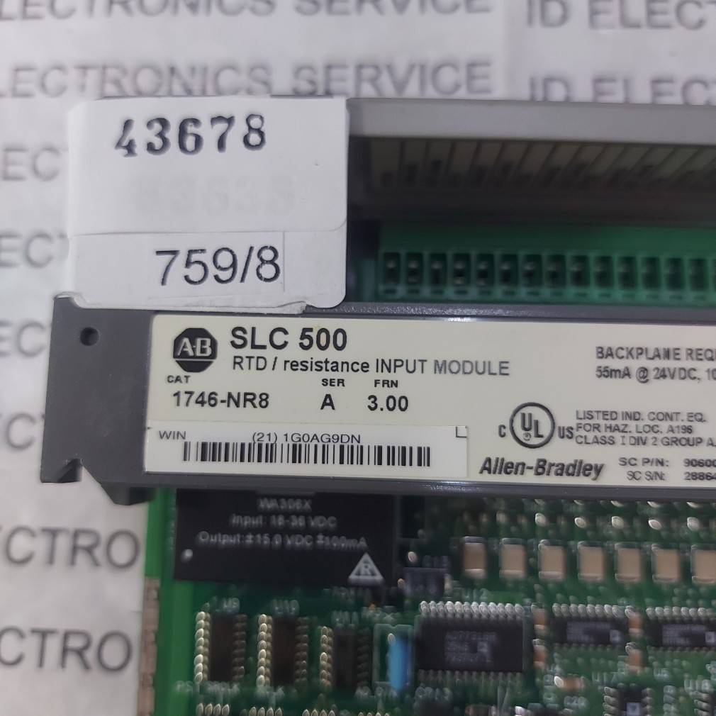 PLC " ALLEN-BRADLEY " MODEL : 1746-NR8