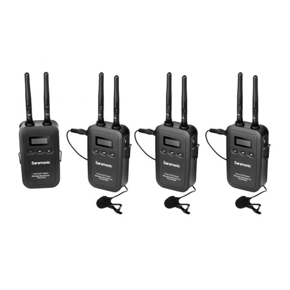 Saramonic VmicLink5 Set 3 (RX+TX+TX+TX) ไมโครโฟนไร้สาย คลื่นความถี่ 5.8GHz