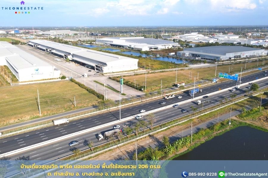 📣 บ้านสุขุมวิทพาร์ค มอเตอร์เวย์-บางปะกง บ้านเดี่ยวหลังมุม ติดถนนหลักกว้าง 16 เมตร ใกล้ทางขึ้นมอเตอร์เวย์บางปะกง The Best ! | โทร. 085-992-9228