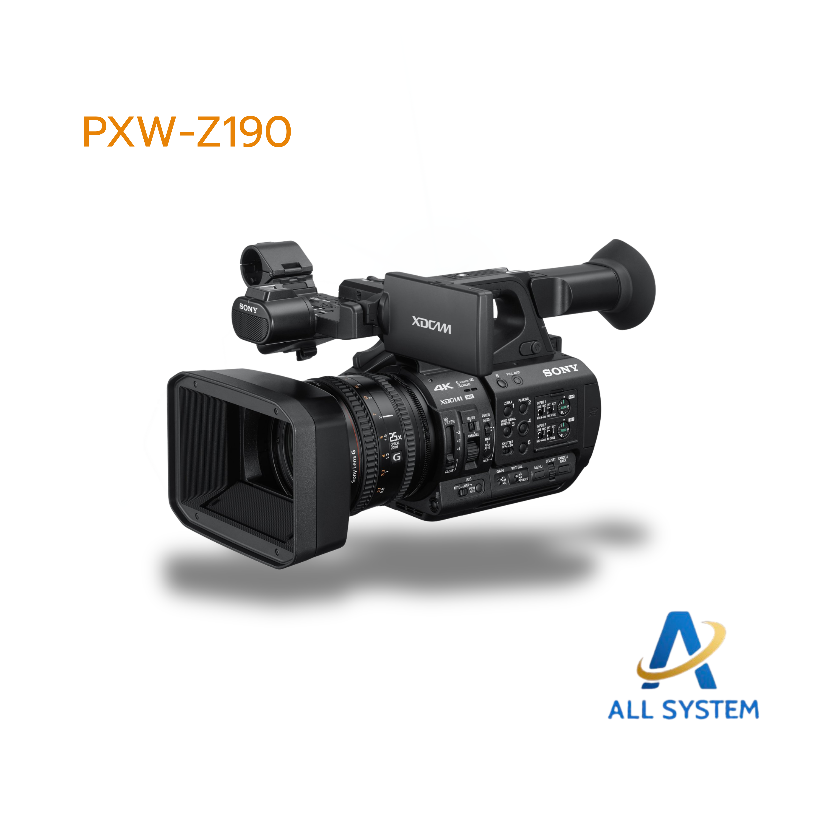 PXW-Z190 SONY 4K 3-CMOS 1/3" Sensor XDCAM Camcorder