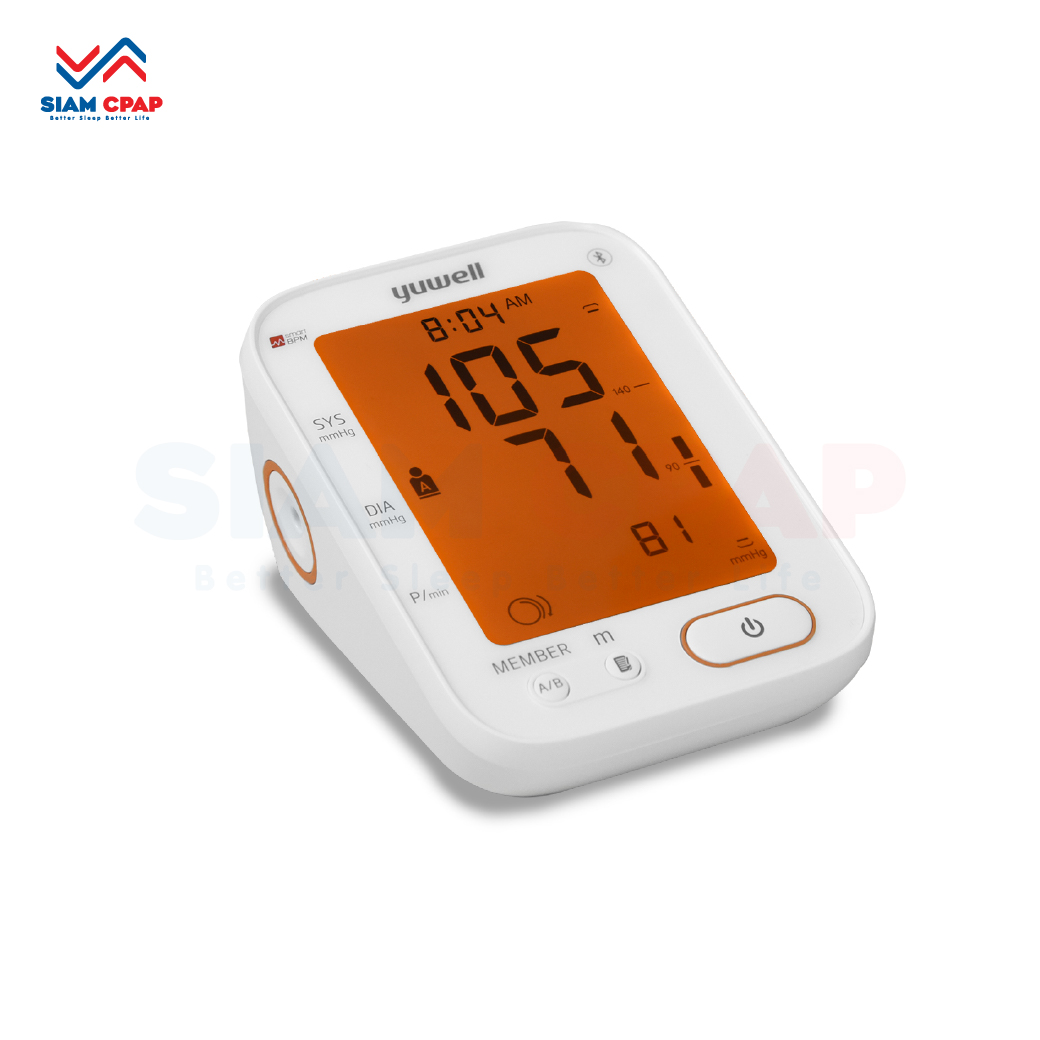 เครื่องวัดความดันโลหิต Yuwell รุ่น YE-680B เก็บข้อมูลแยกใช้งานได้ 2 คน (มีบลูทูธ) (รับประกัน 5 ปี)