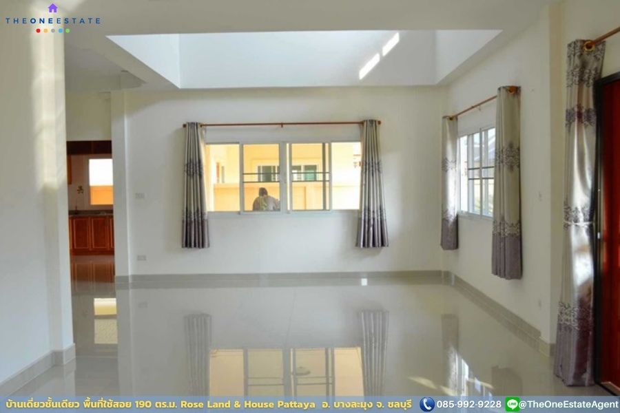 📣 บ้านเดี่ยวพัทยาหลังมุม Rose Land and House หน้าบ้านหันทางทิศใต้ลมเย็นตลอดปี บรรยากาศร่มรื่น เงียบสงบ ส่วนตัว เฟอร์นิเจอร์บิวท์อิน The Best ! | โทร. 085-992-9228
