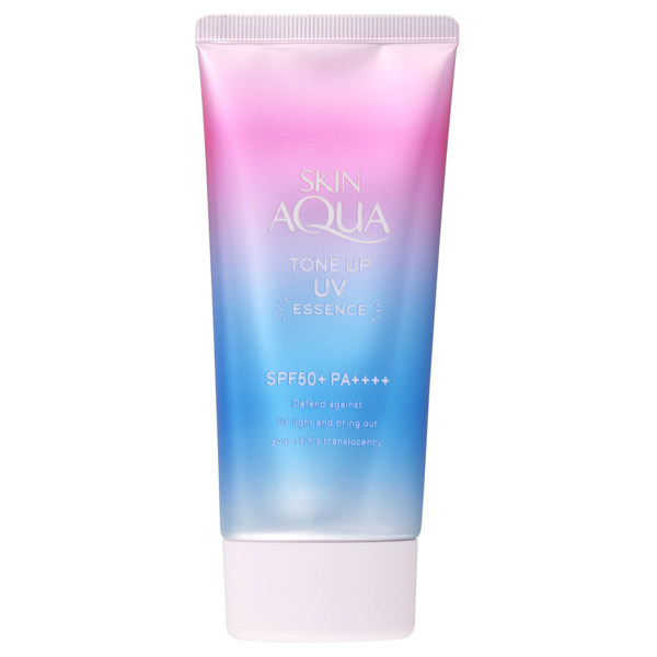กันแดดเนื้อเอสเซ้นส์สีลาเวนเดอร์ Sunplay skin aqua tone up UV essence SPF 50+/ PA++++ 80g (หลอดฟ้าชมพู)