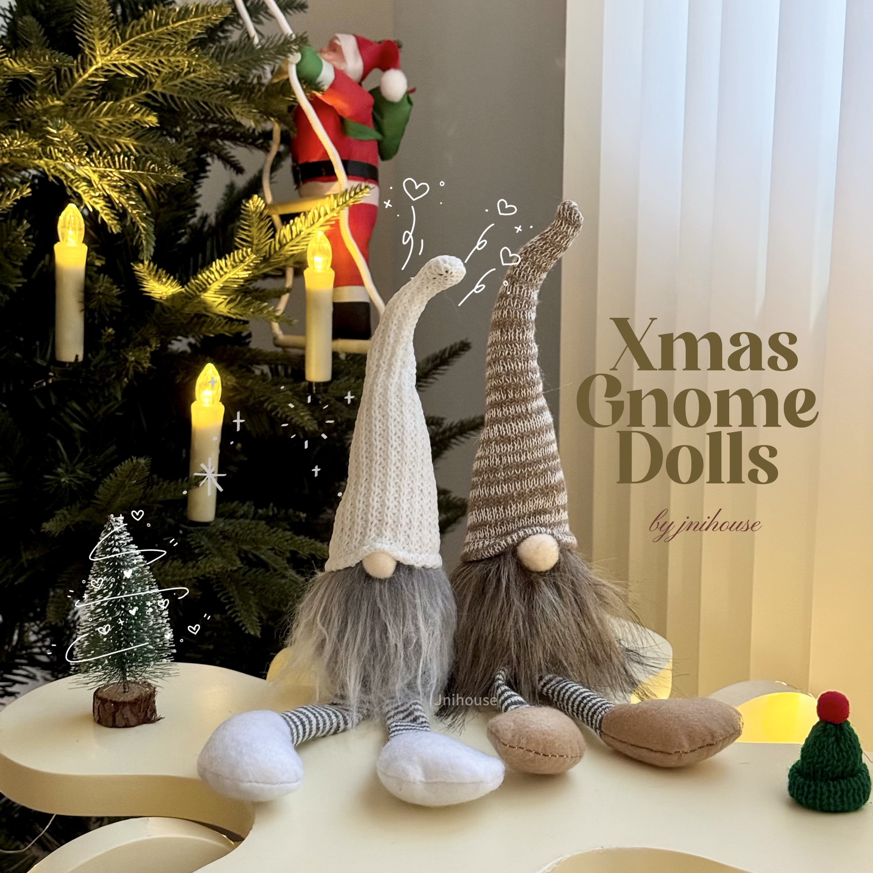 [พร้อมส่ง] Jnihouse : ตุ๊กตาโนมขายาว (Xmas Gnome dolls)