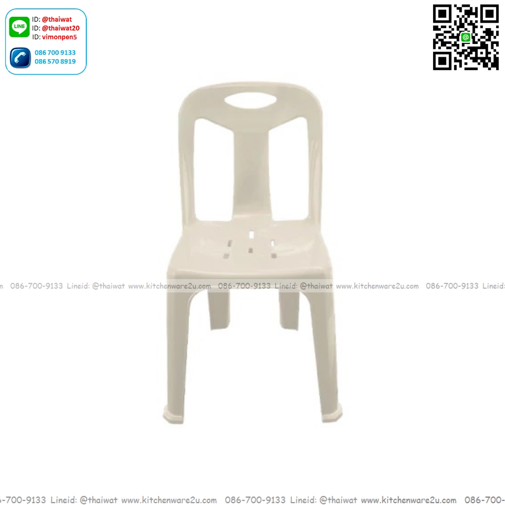 P13563 เก้าอี้พนักพิง 2 kg (ุ47*48.5*81 cm) รับน้ำหนัก 100 kg No.101 เกรดเอ (ราคาขายส่งต่อ 1 โหล: 12 ตัว :เฉลี่ย 165 บต่อตัว)