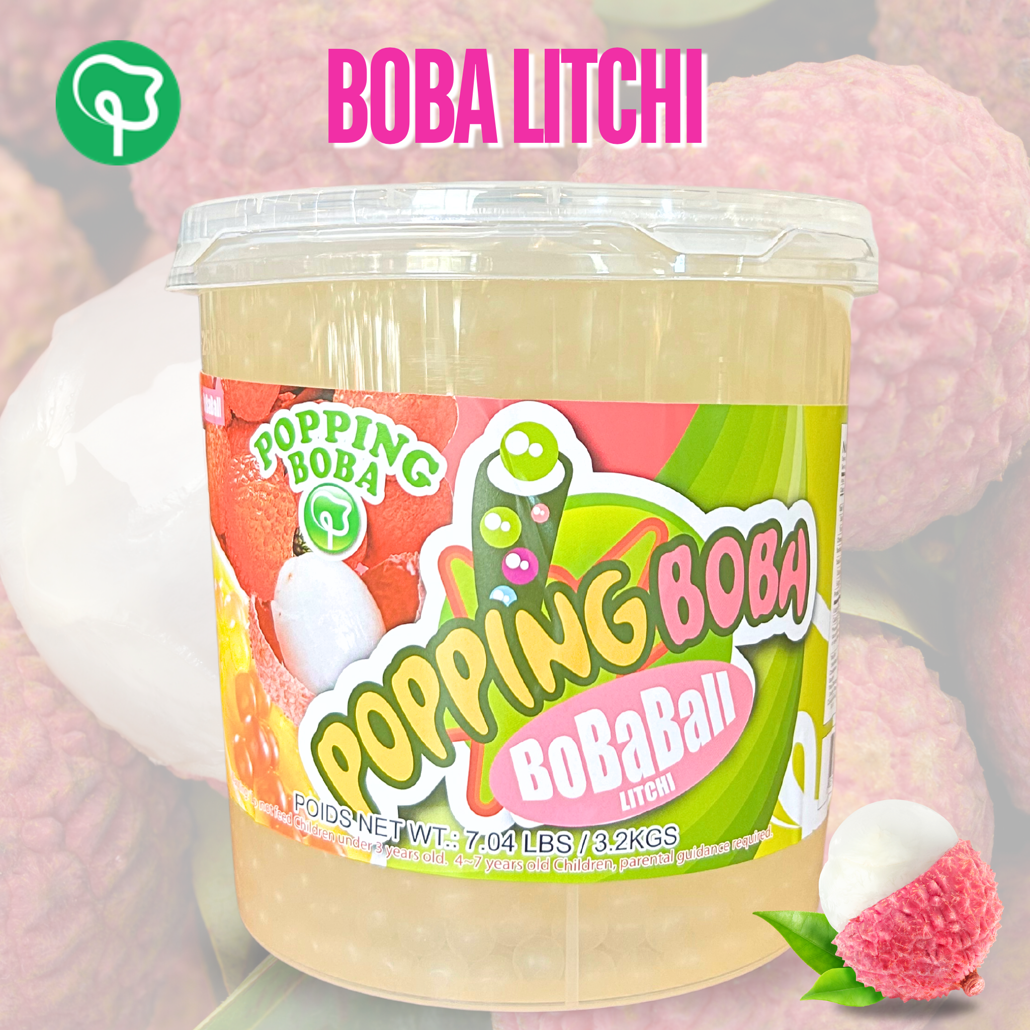 มุกป๊อป ลิ้นจี่ Popping boba Litchi Possmei 3.2 kg
