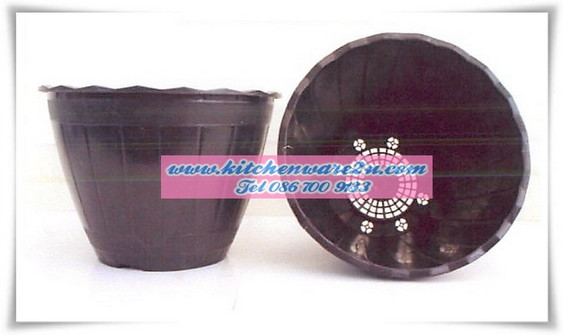 P05637 กระถางต้นไม้ใหญ่ สีดำ 9201 (ราคาส่งต่อ 1 โหล: 12 ใบ)