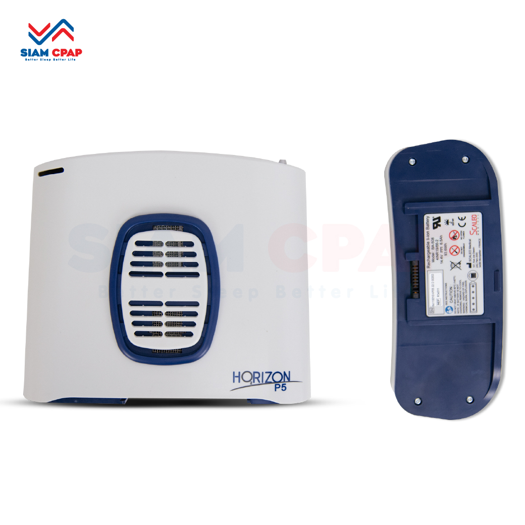 แบตเตอรี่ 3 ก้อน เครื่องผลิตออกซิเจนพกพา Horizon P5 Made in France ประกันศูนย์ไทย 3 ปี [รุ่นใหม่เสียงเงียบ]