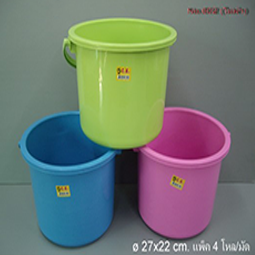 P11116 ถังน้ำหูหิ้ว สีหวาน No.624 (ราคาส่งต่อ 1 โหล: 12 ใบ)