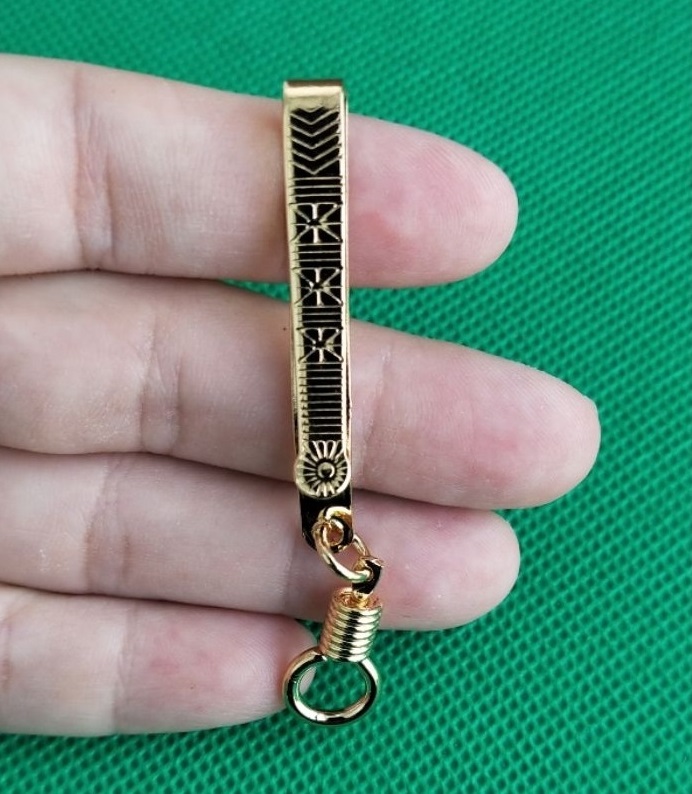 แหนบห้อยพระ < สแตนเลสแท้ สีทอง 1ชิ้น > แข็งแรง ทนทาน