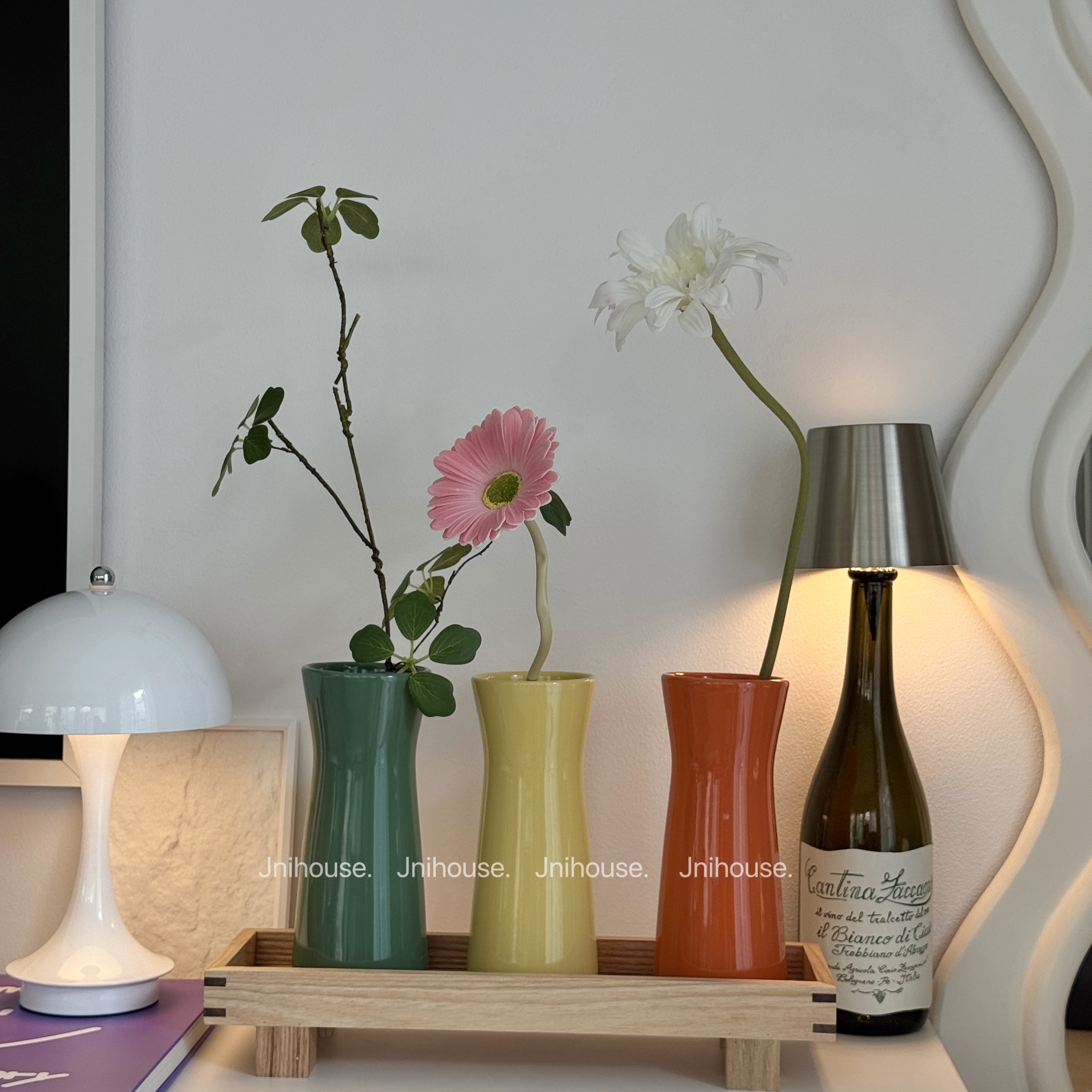 [พร้อมส่ง] Jnihouse : แจกันเซรามิก แจกันดอกไม้ทรงกระบอก (Vase)