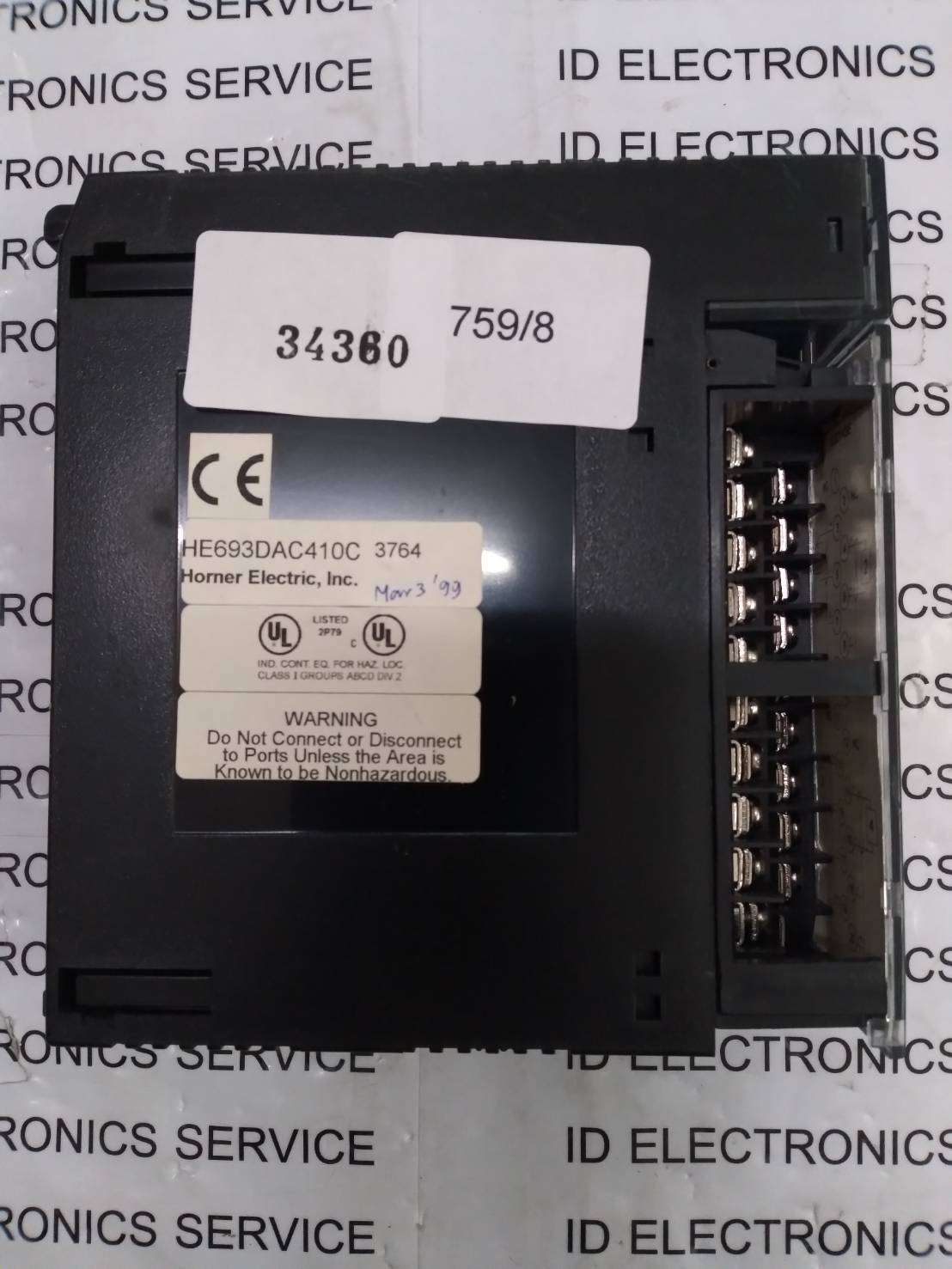 PLC " GE FANUC " MODEL : HE693DAC410C 3764