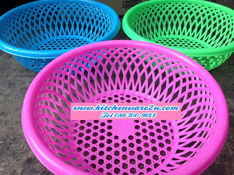 P07488 ตะแกรงกลมสีหวาน (41*41*14.5 cm) ขายดี No.7002 (ราคาส่งต่อ 1 โหล: 12 ใบ)