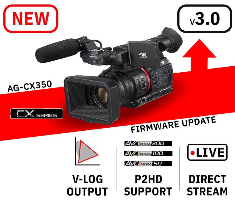 AG-CX350 Panasonic 4K 1" MOS Sensor Camcorder
