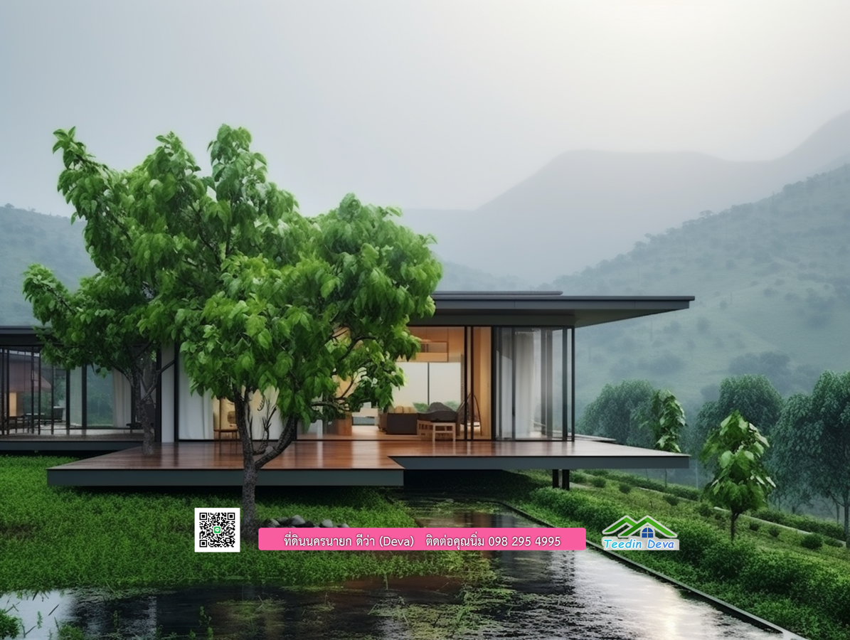 แบบบ้านตากอากาศหลังเล็ก ออกแบบรับฤดูฝน