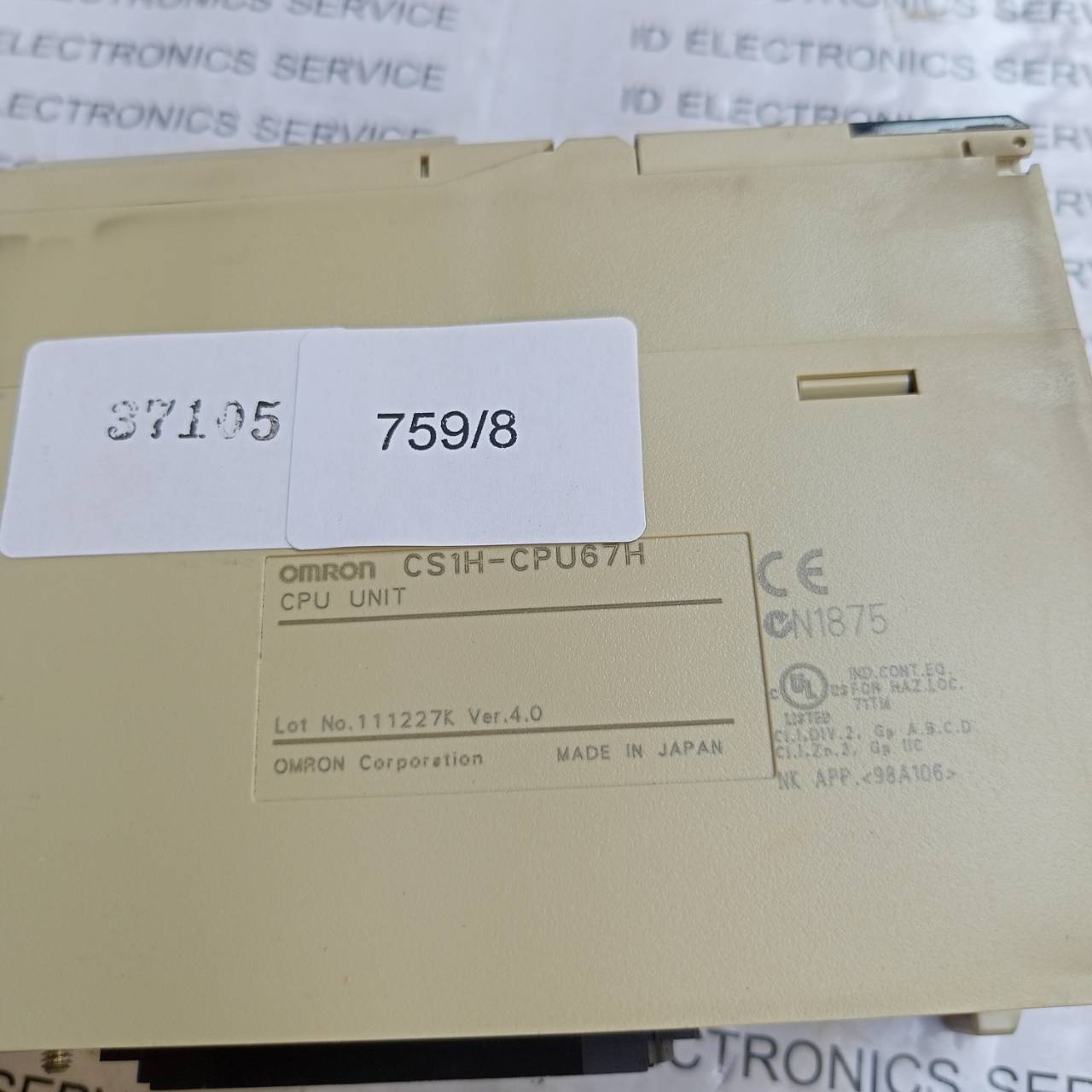 PLC " OMRON " MODEL : CS1H-CPU67H