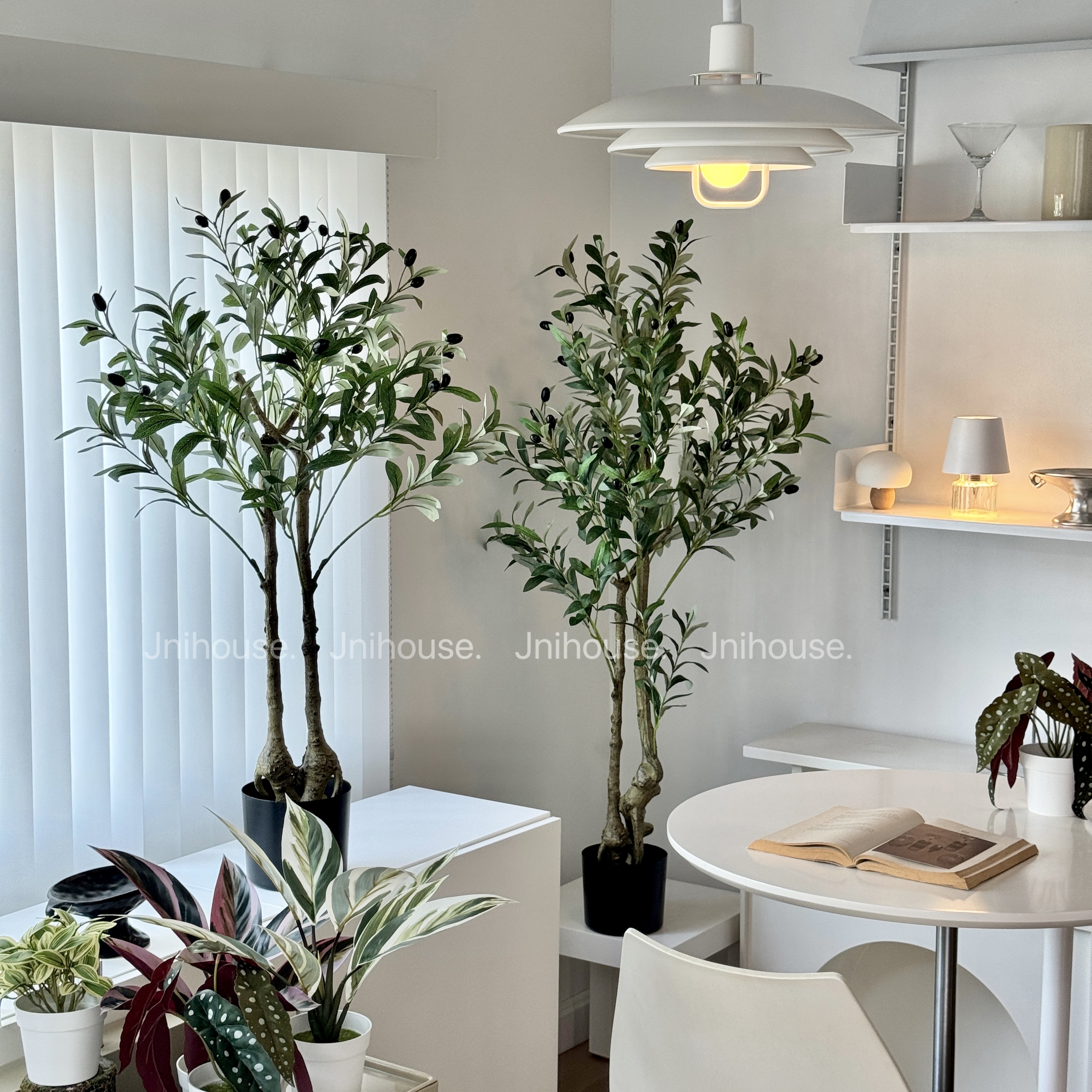 [พร้อมส่ง] Jnihouse : ต้นมะกอกปลอม Artificial Olive Tree (ลำต้นคู่)