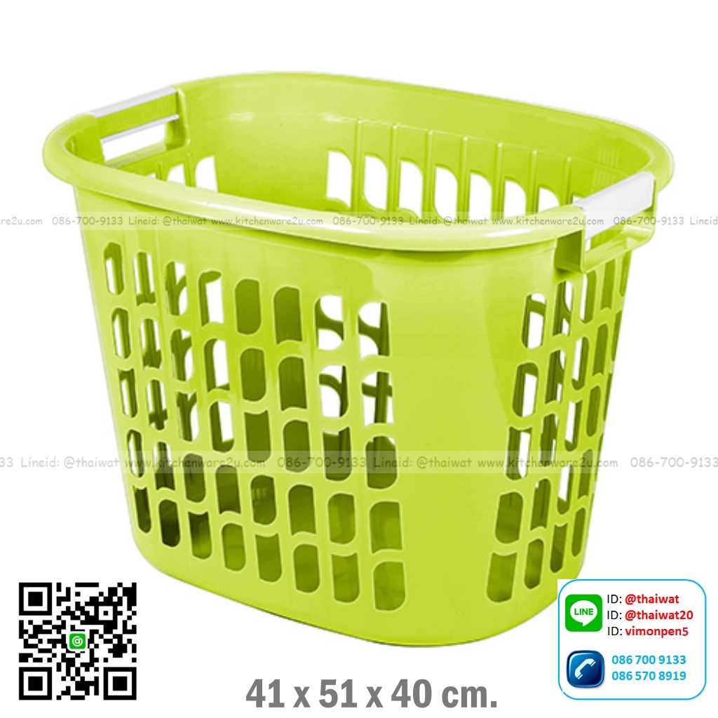 P01126 ตะกร้าเหลี่ยมเอนกประสงค์ (41 x 51 x 40 cm.) เกรดเอ No.1159 ราคาส่งต่อ 12 ใบ:เฉลี่ย 145 บต่อใบ