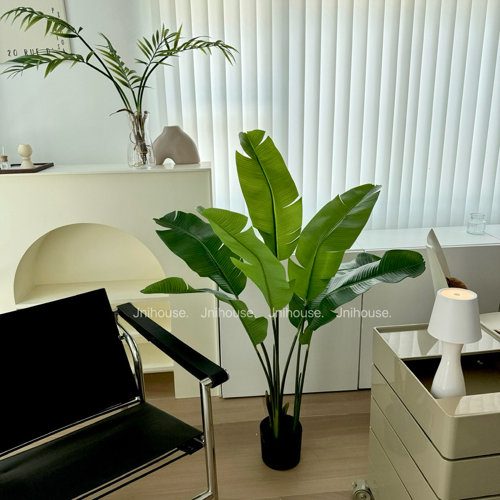 [พร้อมส่ง] Jnihouse : ต้นปักษาสวรรค์ประดิษฐ์(Tree) สูง 120 cm (รุ่นใบมีรอยแยก)