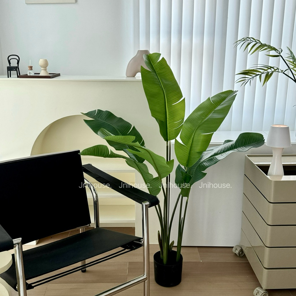 [พร้อมส่ง] Jnihouse : ต้นปักษาสวรรค์ประดิษฐ์(Tree) สูง 120 cm (รุ่นใบมีรอยแยก)