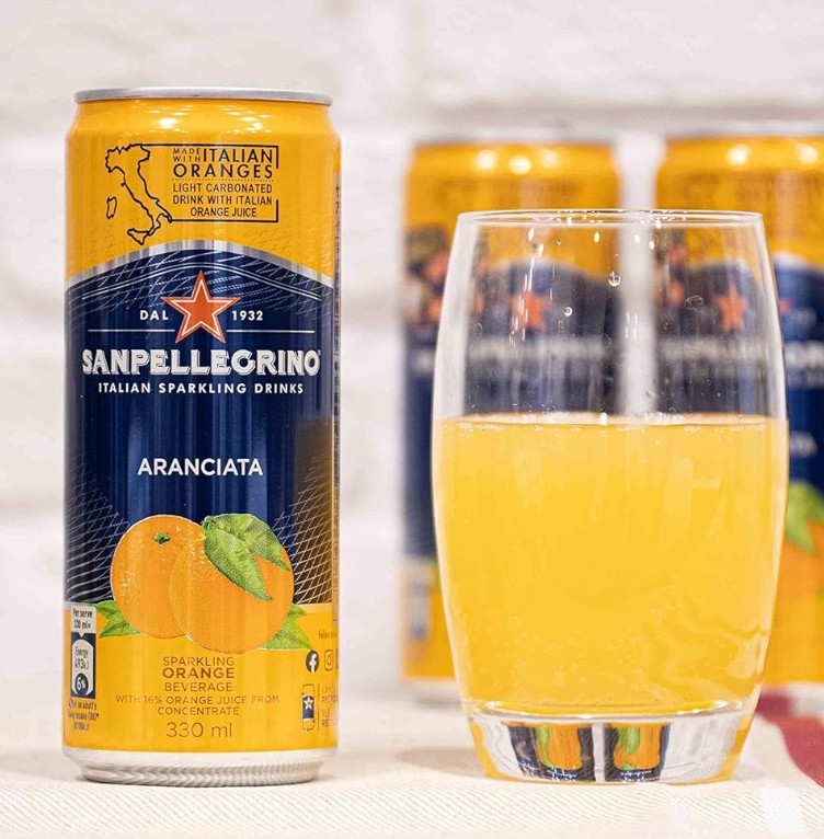 Sanpellegrino Italian Sparking Aranciata 330 ml น้ำส้มซานเปเลกรีโน สปาร์คกลิ้งดริงค์ 🍹🍊
