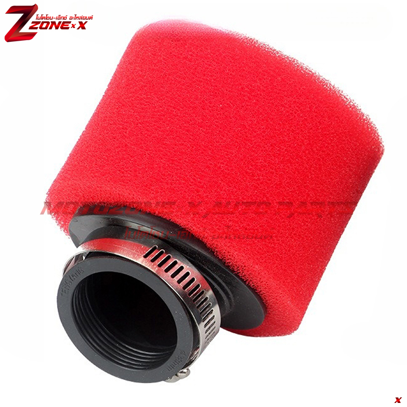 กรองอากาศ ฟองน้ำกรองอากาศ สีแดง universal fits for most motorcycle air filter with 35/38/40/42/45/48mm engine inlet. MOTOZONE-X(โมโตโซน-เอ็กซ์) อะไหล่/Part