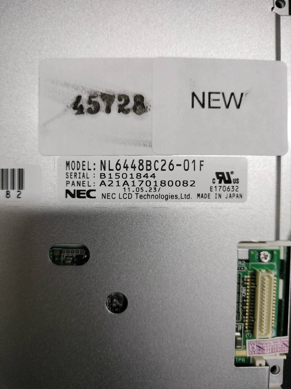 LCD PANEL " NEC " MODEL : NL6448BC26-01F