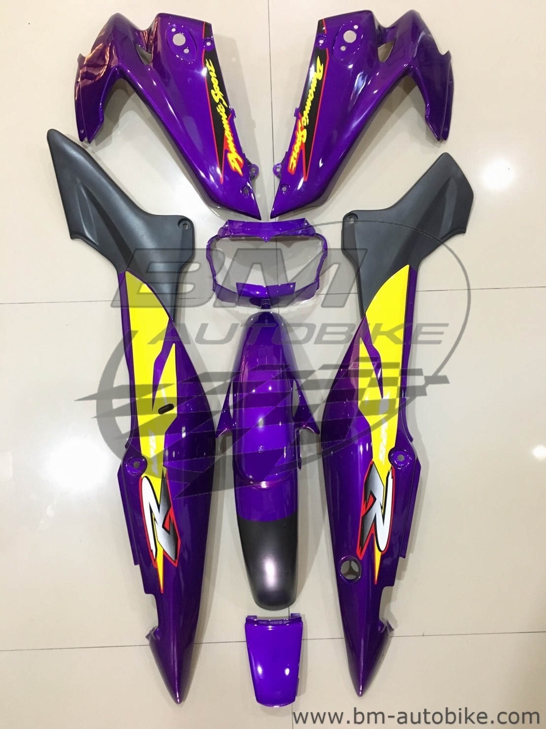 ชุดสี Ls NEW ครึ่งคันมีบังโคลน สีม่วง20Pล้วน 3 กก.