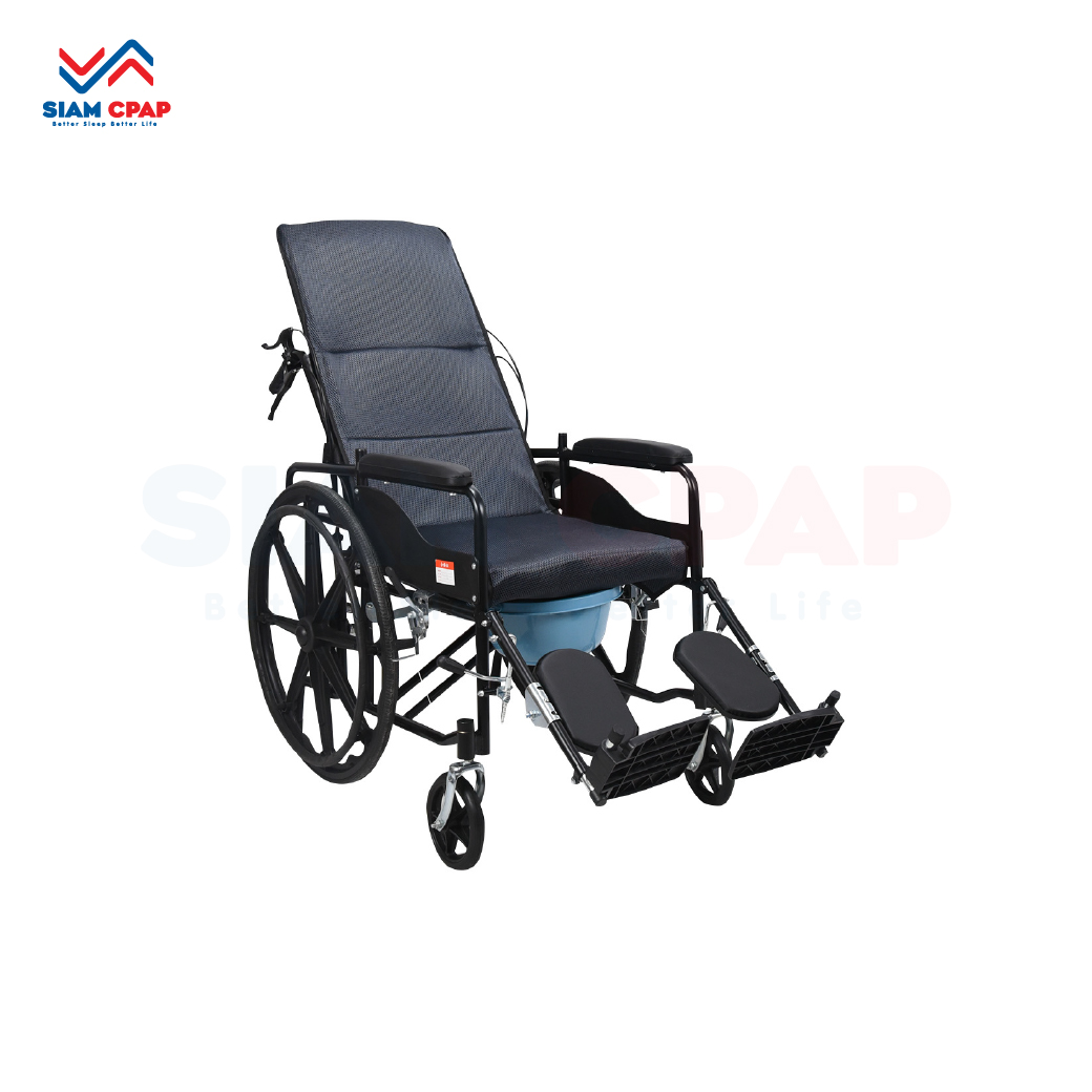 รถเข็นแมนนวล รุ่น WT-6006 พนักพิงสูง ปรับเอนนอน ปรับเหยียดขา (High Back Manual Wheelchair)