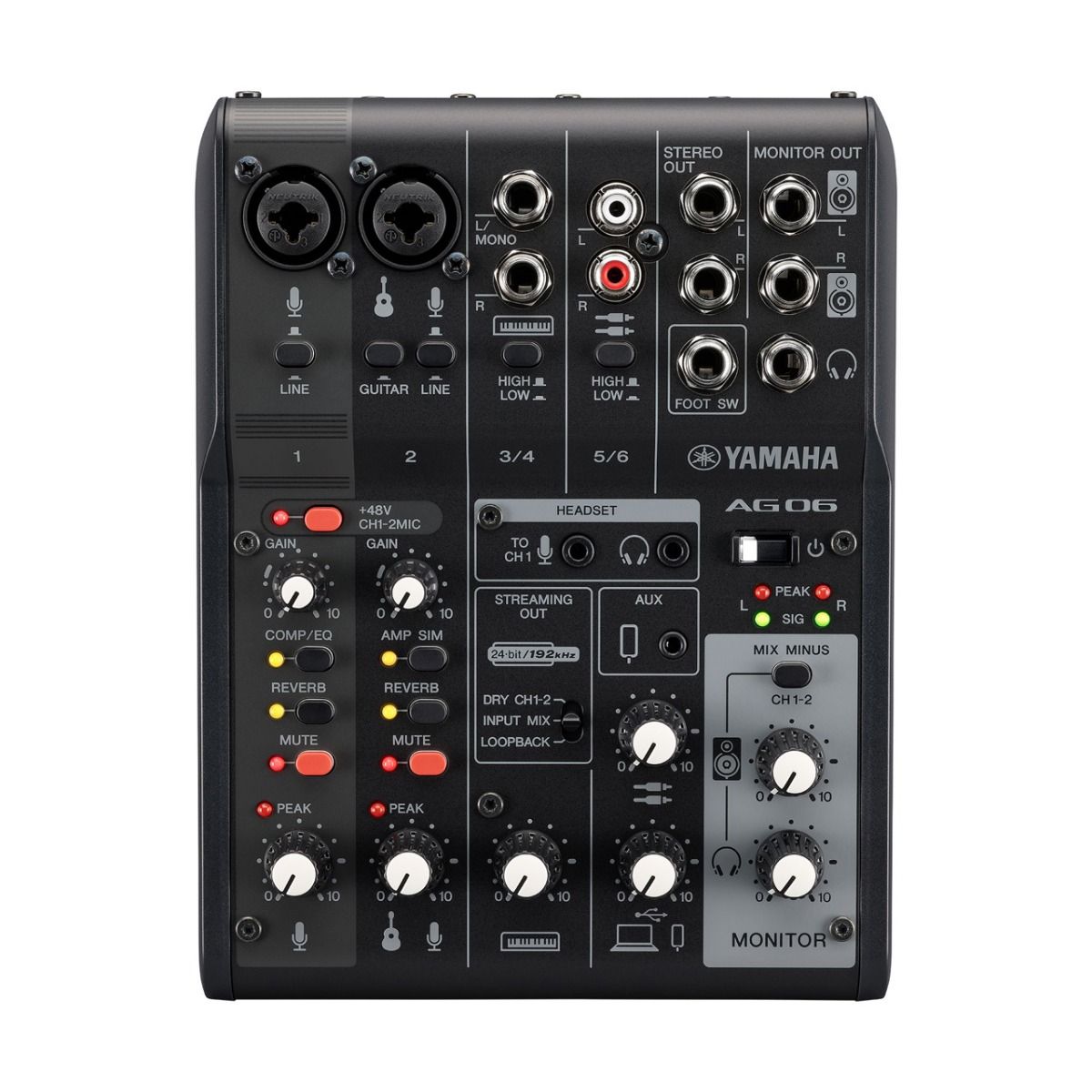 YAMAHA AG06MK2 6-Channel Live Streaming Loopback Audio USB Mixer
