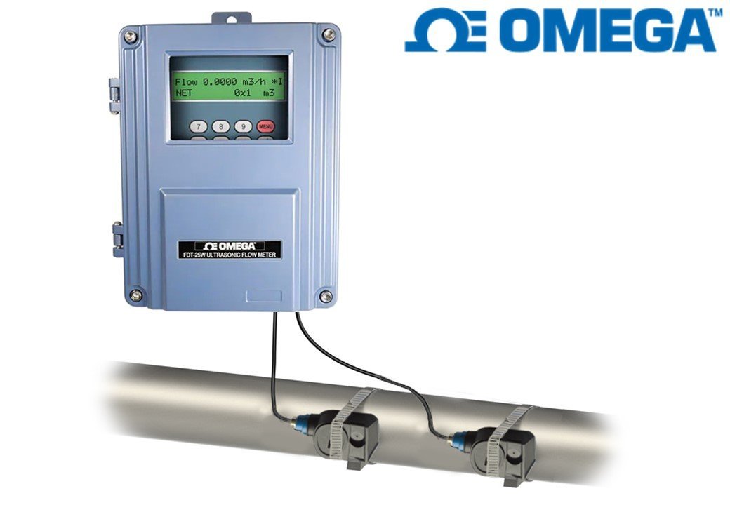 FDT-25W : Omega เครื่องวัดอัตราการไหลของเหลว แบบอุลตร้าโซนิคชนิดรัดท่อ Wall Mount Ultrasonic Clamp On Flow Meter