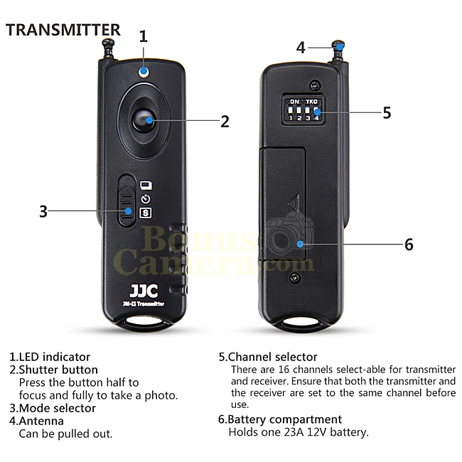 JM-R2(II) รีโมตคอนโทรลไร้สายฟูจิ X-H2,X-H2S,X-T3,X-T4,X-T30,X-T30 II,X-A7,X-E4,X-Pro3,X100V,GFX 50R,GFX 50S,GFX100,GFX100S FujiFilm Wireless RemoteControl