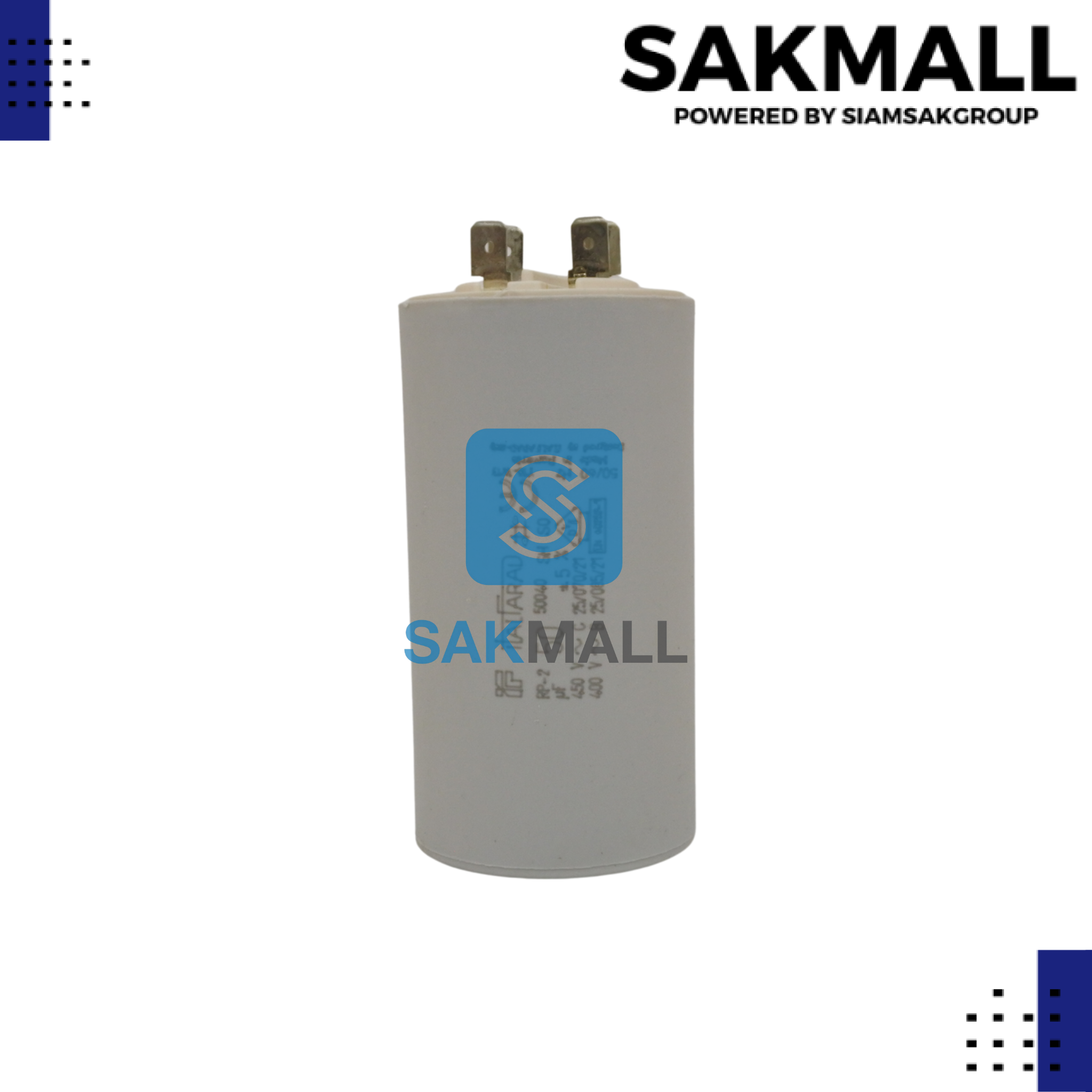 คอนเดนเซอร์ Italfarad เสียบ 50 uf 450 v. run