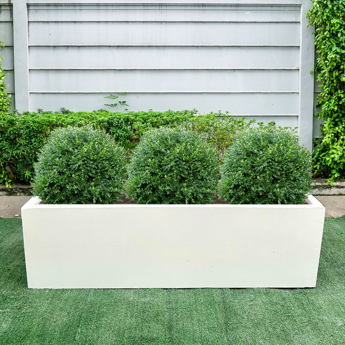 กระถางต้นไม้ ชุด 10 ใบ ลงสีคุณภาพพร้อมเคลือบเงาสามารถวางได้ทั้งกลางแจ้งและในร่ม ขนาด 30*100* cm. วัสดุเป็นปูน