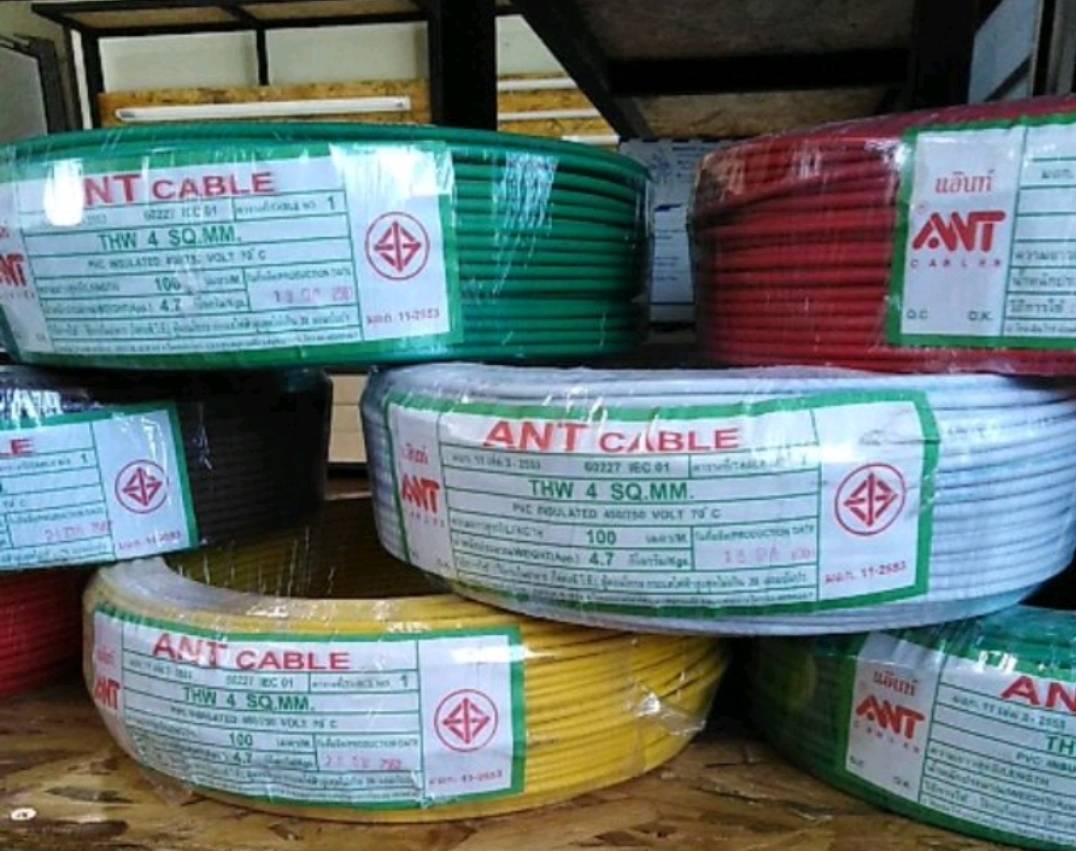 สายไฟ THW 1x4 SQ.MM ยาว100M ยี่ห้อ ANT CABLE