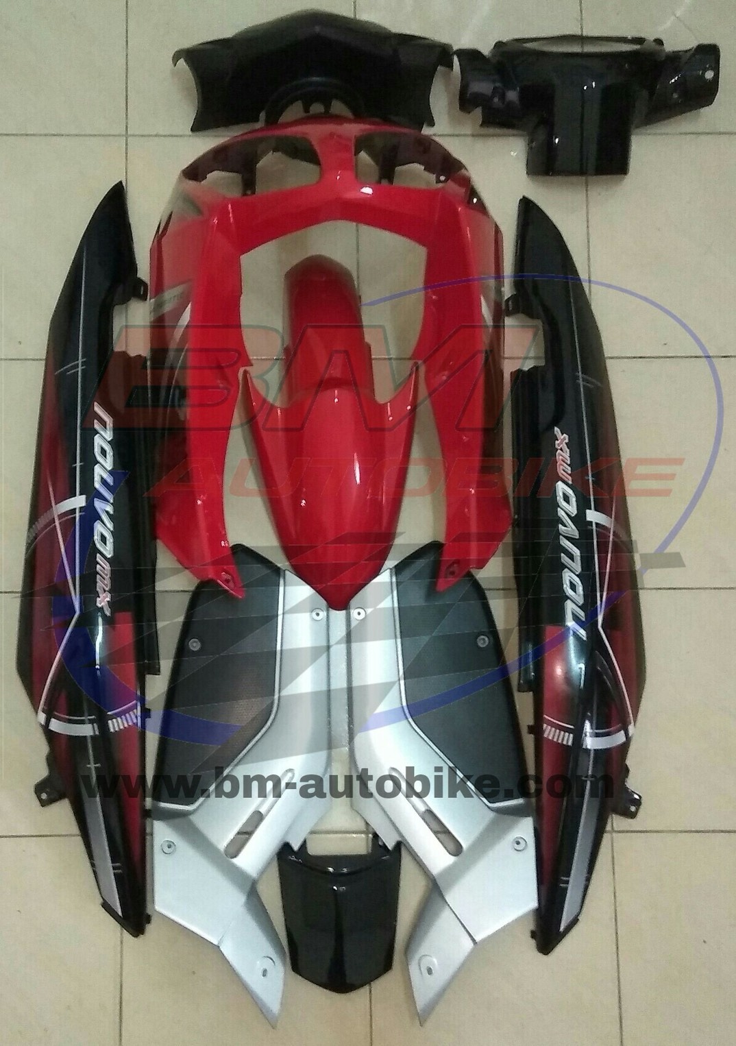 ชุดสี NOUVO MX สีแดงดำ 9 ชิ้น 4 กก.