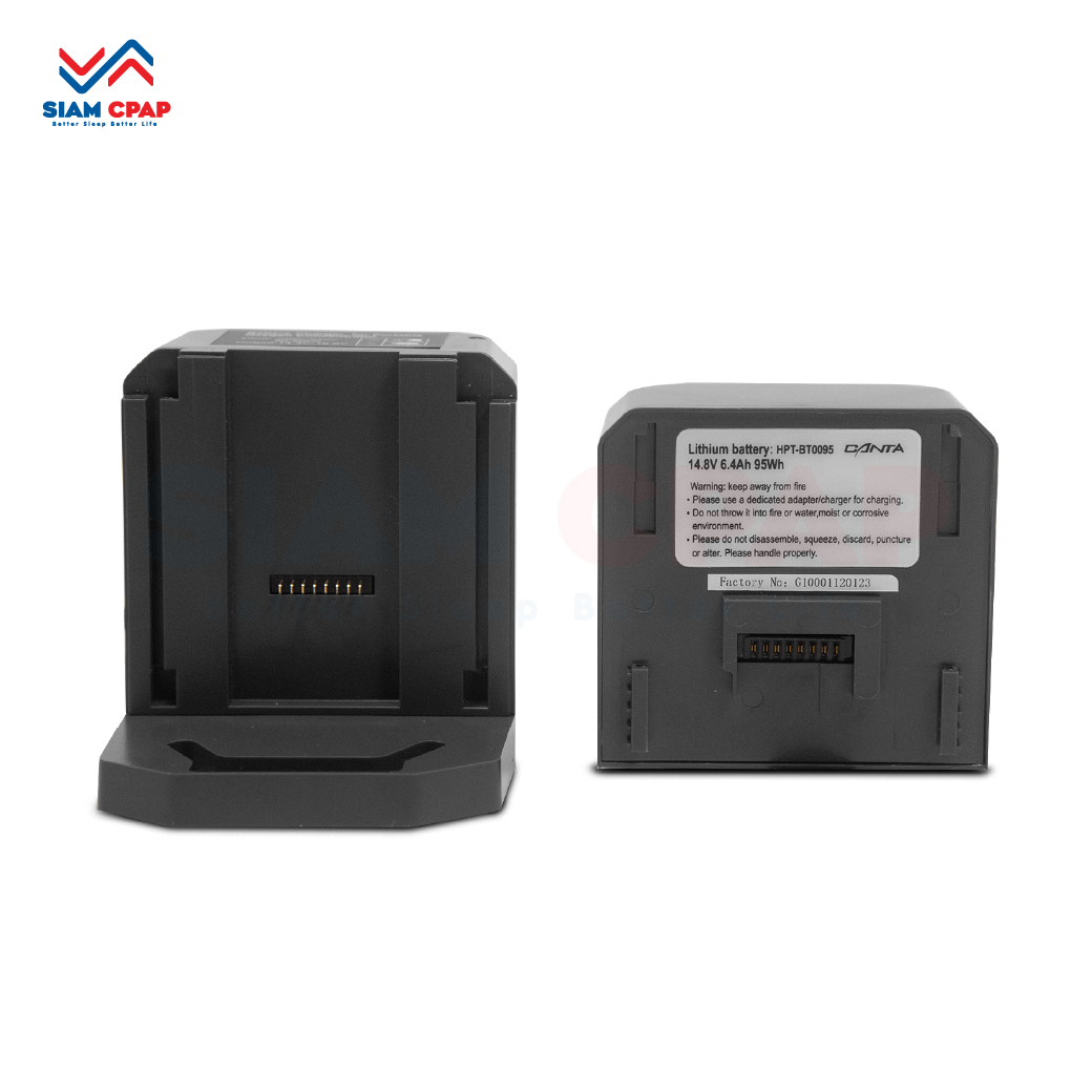 แบตเตอรี่ 2 ก้อน เครื่องผลิตออกซิเจนพกพา Canta รุ่น Duo Long Life รับประกันคอมเพลสเซอร์ 3 ปี
