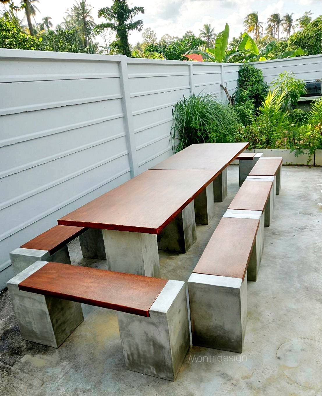 ชุดโต๊ะสนามโมเดิร์น 16 ที่นั่ง รุ่น AB12 ชุดโต๊ะ Outdoor furniture เข้าได้กับบ้านทุกสไตล์ คุณภาพยืน 1
