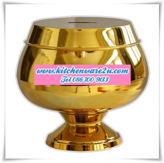 P07066 ออมสิน บาตรพระ พลาสติก มันวาว (เส้นผ่าศูนย์กลางกลางฝาบาตร 10 ซม) ราคาส่งต่อ 2 โหล:24 ใบ:ใบละ 55 บต่อใบ